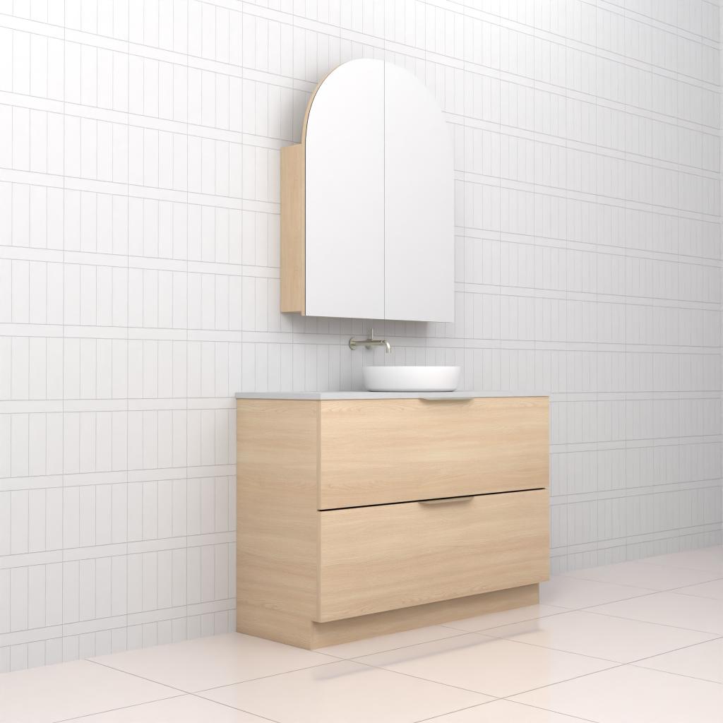 Celeste Duo - 1200mm Vero Oak Freestanding Vanity