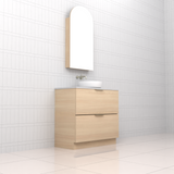 Celeste Duo - 900mm Vero Oak Freestanding Vanity