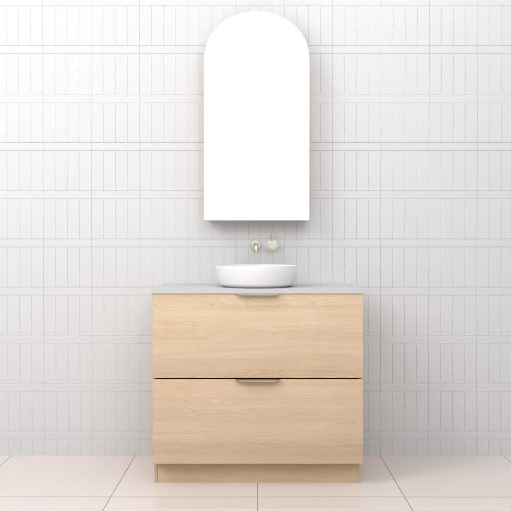 Celeste Duo - 900mm Vero Oak Freestanding Vanity