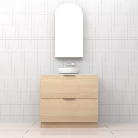 Celeste Duo - 900mm Vero Oak Freestanding Vanity