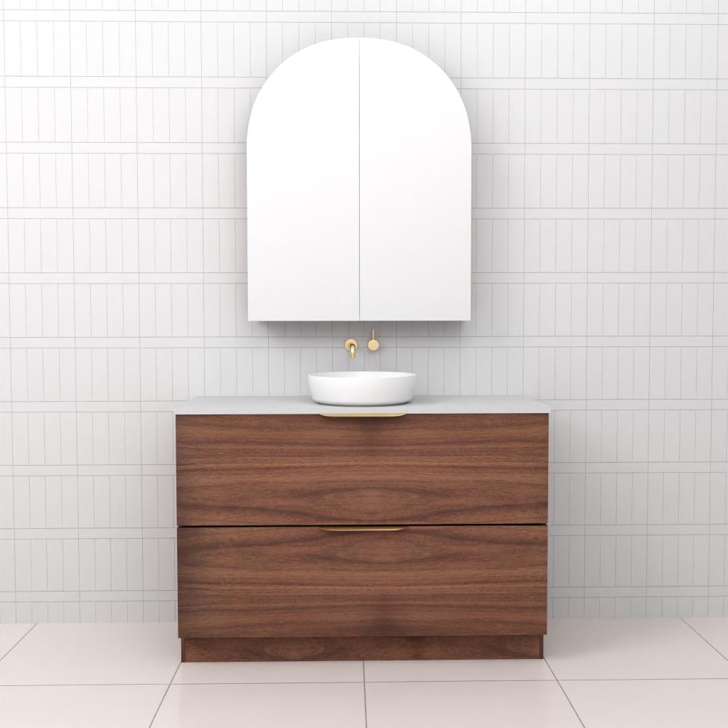 Celeste Duo - 1200mm Walnut Freestanding Vanity
