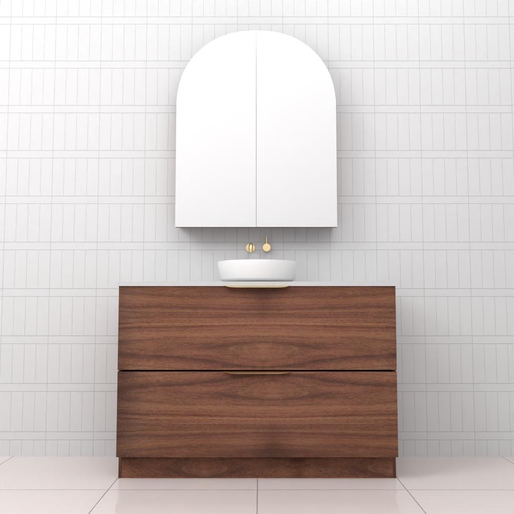 Celeste Duo - 1200mm Walnut Freestanding Vanity