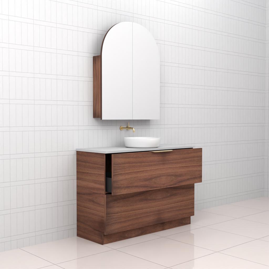Celeste Duo - 1200mm Walnut Freestanding Vanity