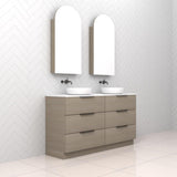 Celeste Trio - 1500mm Smoked Ash Freestanding Vanity