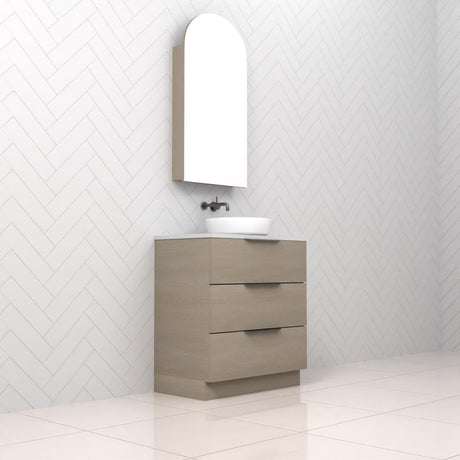 Celeste Trio - 750mm Smoked Ash Freestanding Vanity