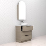 Celeste Trio - 750mm Smoked Ash Freestanding Vanity