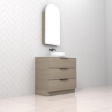 Celeste Trio - 900mm Smoked Ash Freestanding Vanity