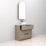 Celeste Trio - 900mm Smoked Ash Freestanding Vanity