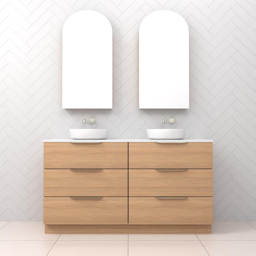 Celeste Trio - 1500mm Nordic Oak Freestanding Vanity