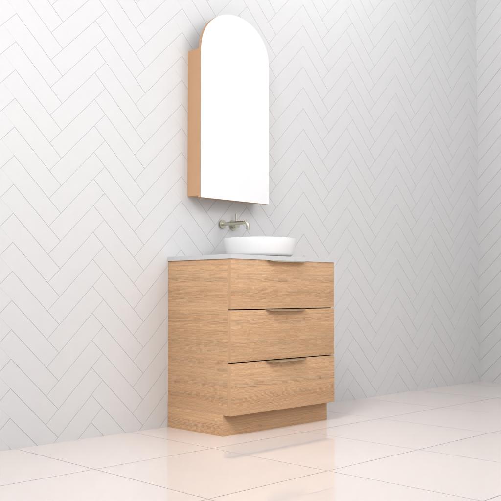 Celeste Trio - 750mm Nordic Oak Freestanding Vanity