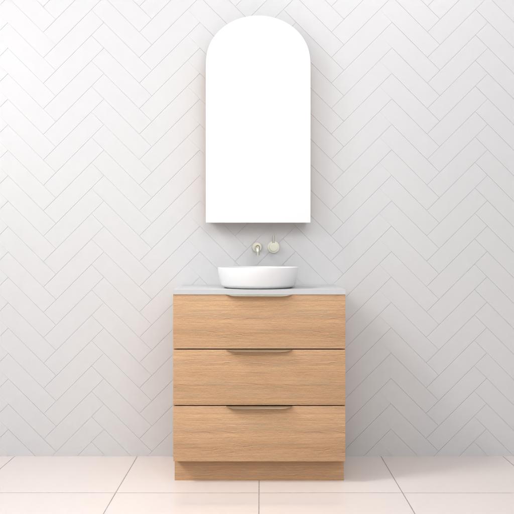 Celeste Trio - 750mm Nordic Oak Freestanding Vanity