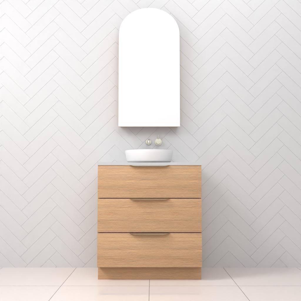 Celeste Trio - 750mm Nordic Oak Freestanding Vanity