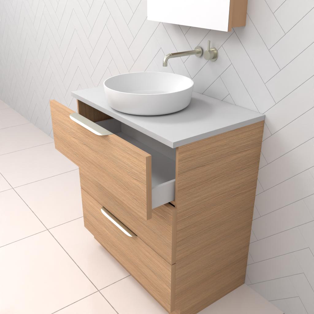 Celeste Trio - 750mm Nordic Oak Freestanding Vanity
