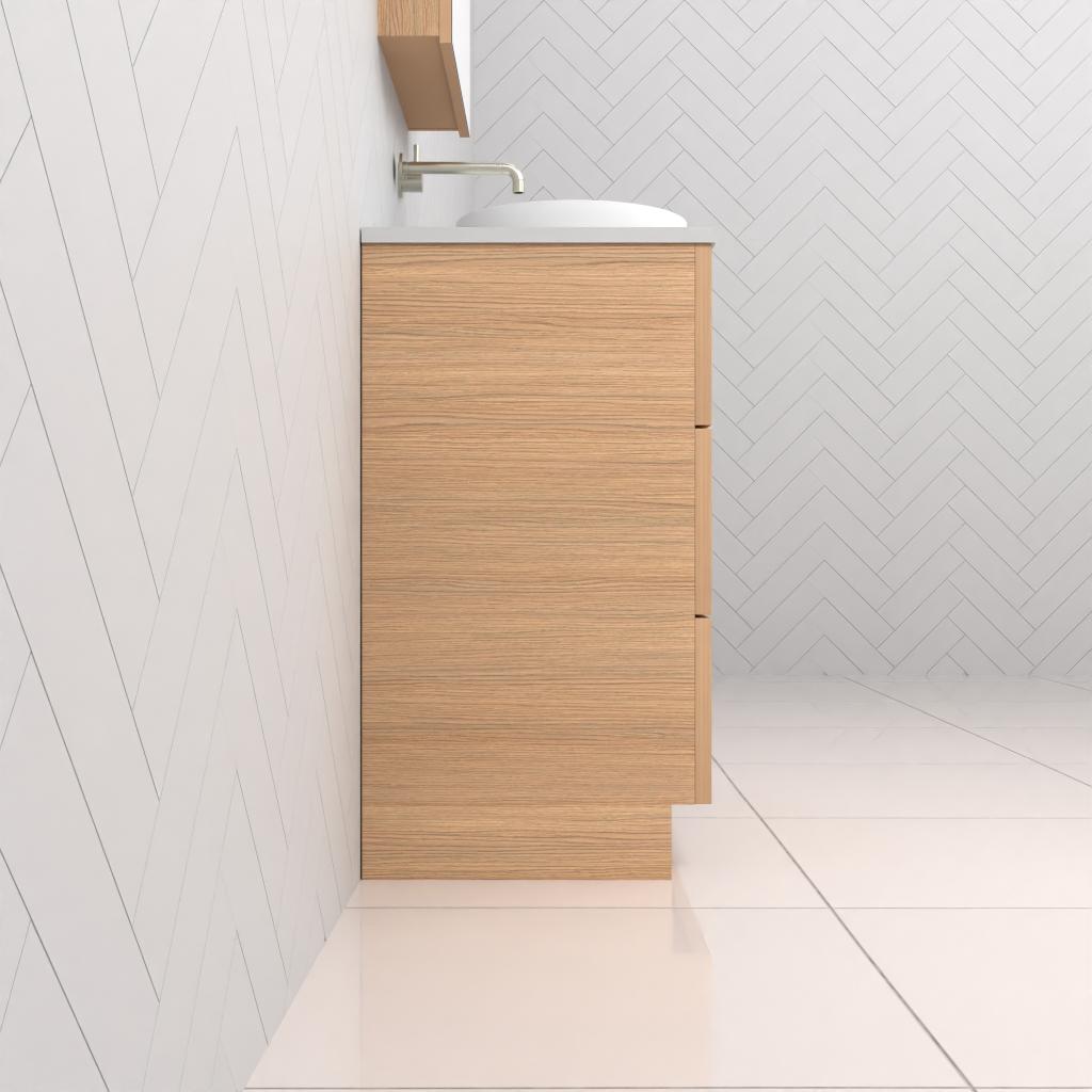 Celeste Trio - 900mm Nordic Oak Freestanding Vanity