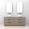 Celeste Trio - 1800mm Smoked Ash Freestanding Vanity
