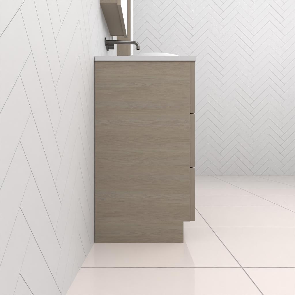 Celeste Trio - 1800mm Smoked Ash Freestanding Vanity