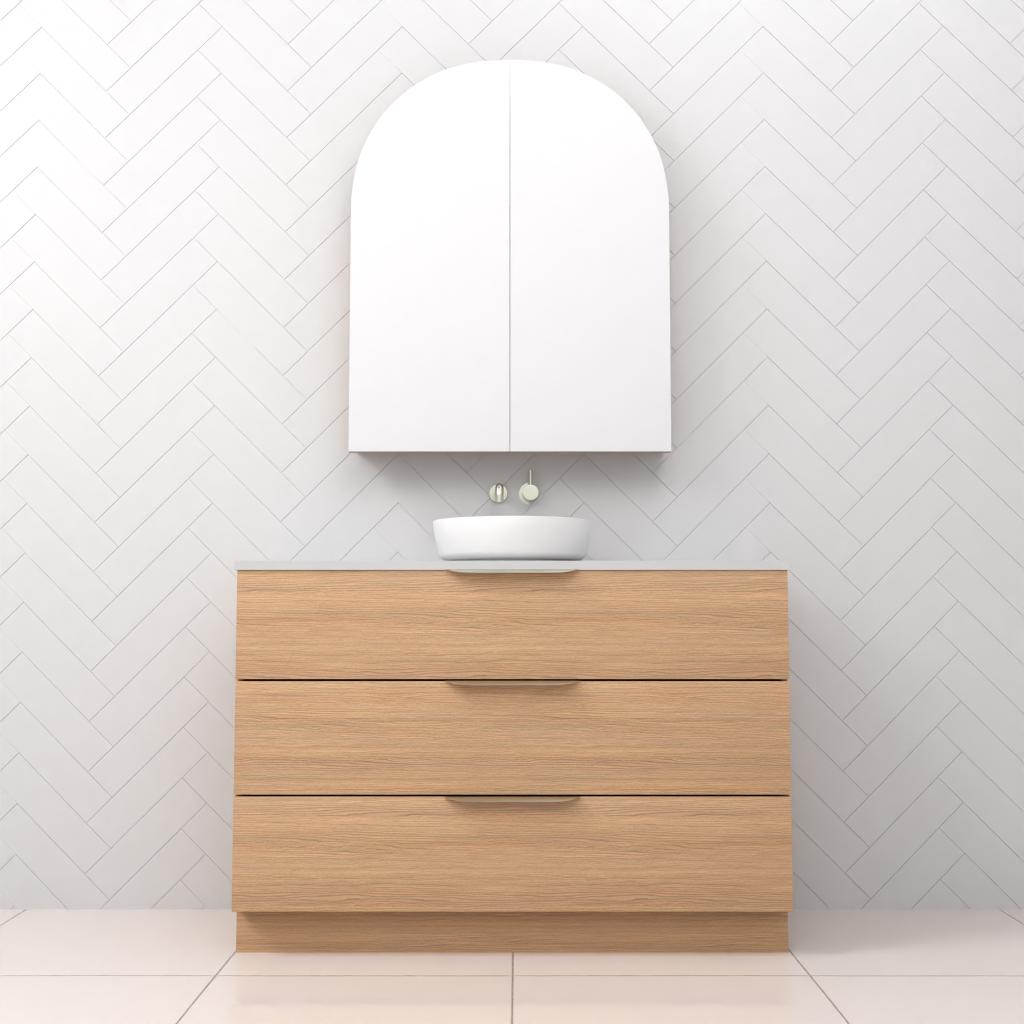 Celeste Trio - 1200mm Nordic Oak Freestanding Vanity