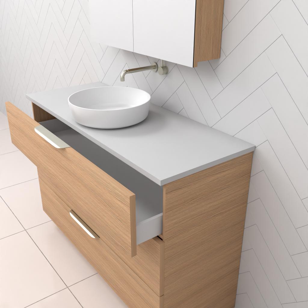 Celeste Trio - 1200mm Nordic Oak Freestanding Vanity