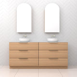Celeste Trio - 1800mm Nordic Oak Freestanding Vanity