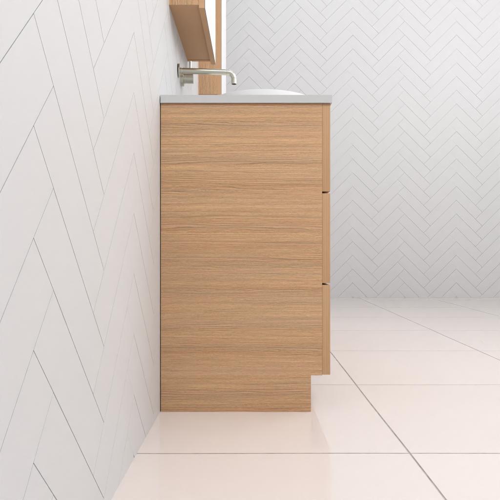 Celeste Trio - 1800mm Nordic Oak Freestanding Vanity