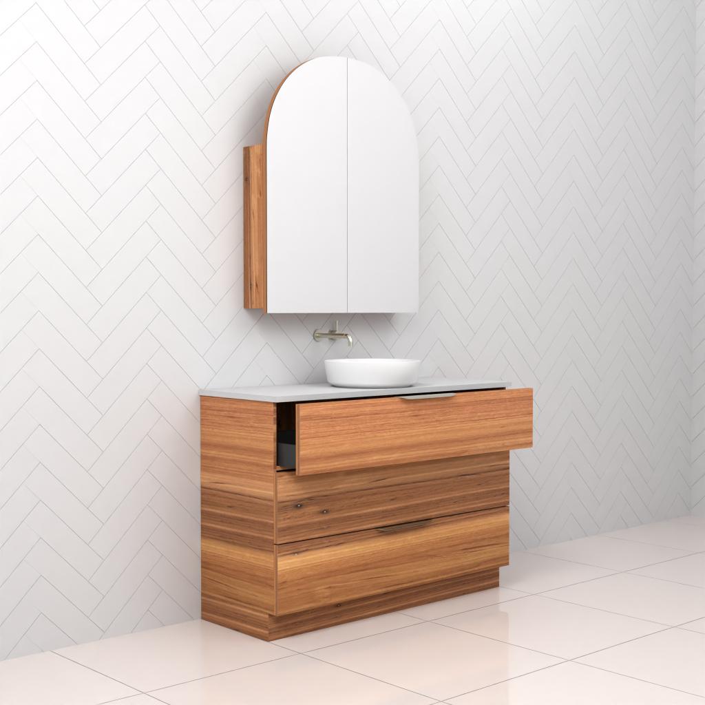 Celeste Trio - 1200mm Blackbutt Freestanding Vanity