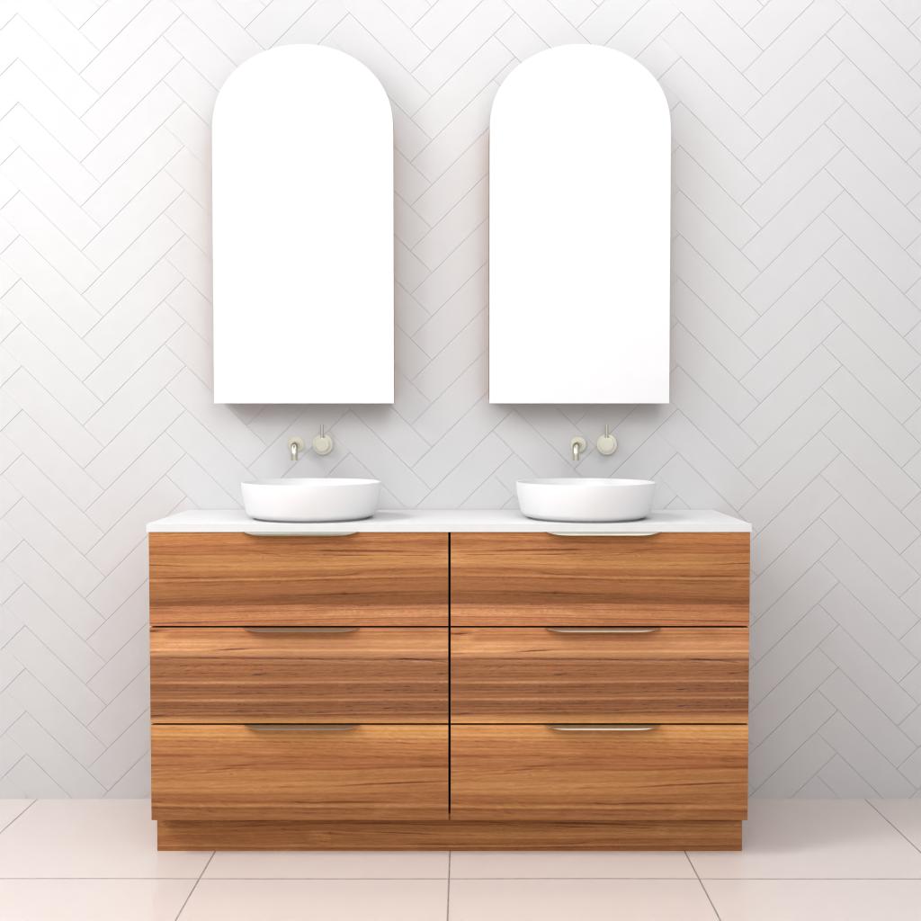 Celeste Trio - 1500mm Blackbutt Freestanding Vanity
