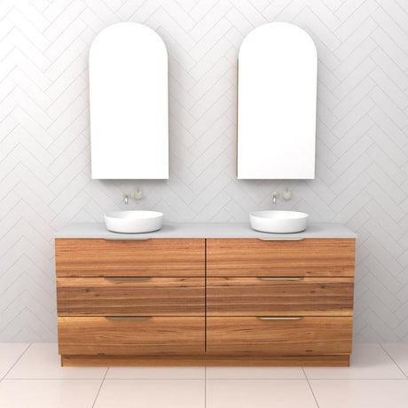 Celeste Trio - 1800mm Blackbutt Freestanding Vanity