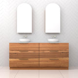 Celeste Trio - 1800mm Blackbutt Freestanding Vanity