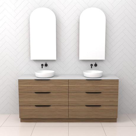 Celeste Trio - 1800mm Tuscan Oak Freestanding Vanity