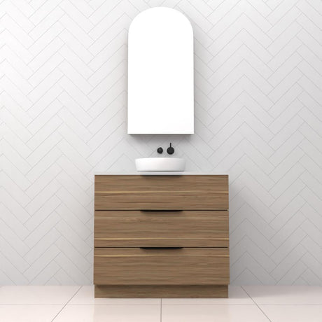 Celeste Trio - 900mm Tuscan Oak Freestanding Vanity