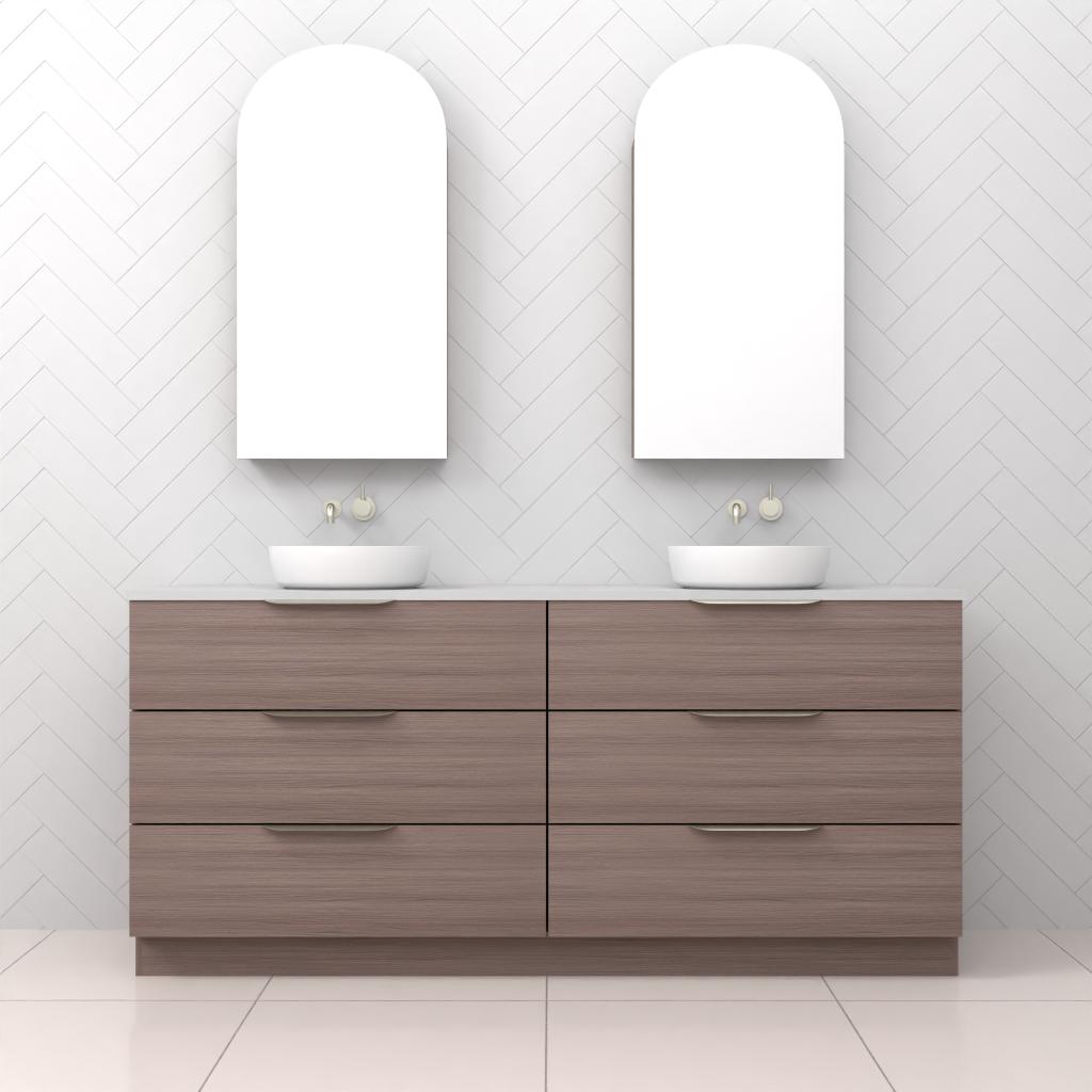 Celeste Trio - 1800mm Urban Oak Freestanding Vanity