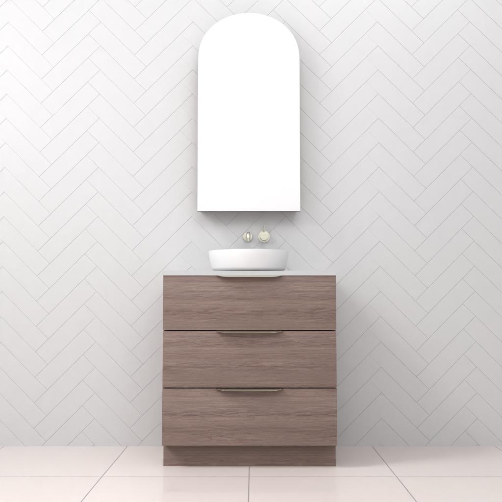 Celeste Trio - 750mm Urban Oak Freestanding Vanity