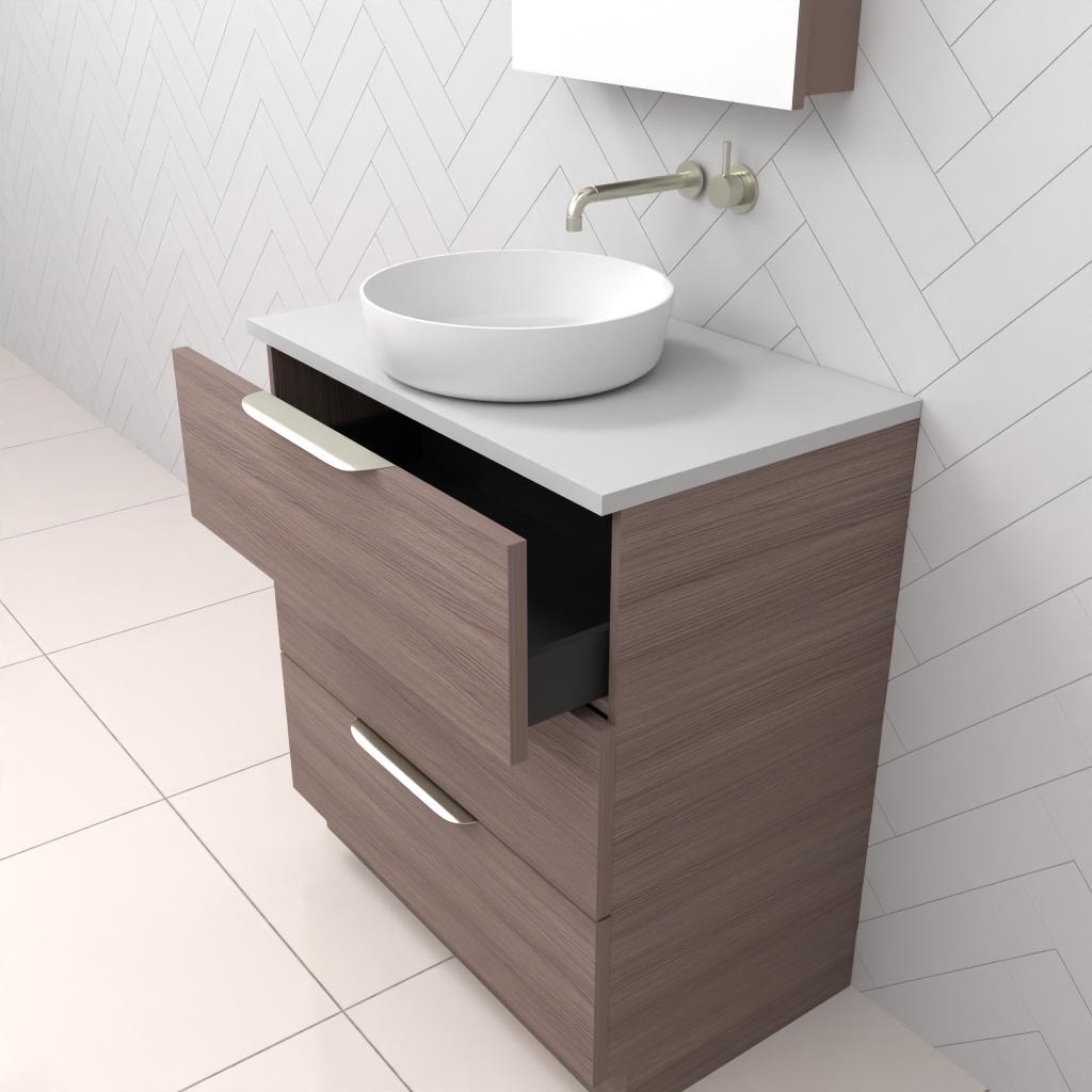 Celeste Trio - 750mm Urban Oak Freestanding Vanity