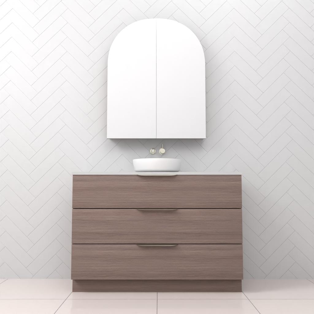 Celeste Trio - 1200mm Urban Oak Freestanding Vanity