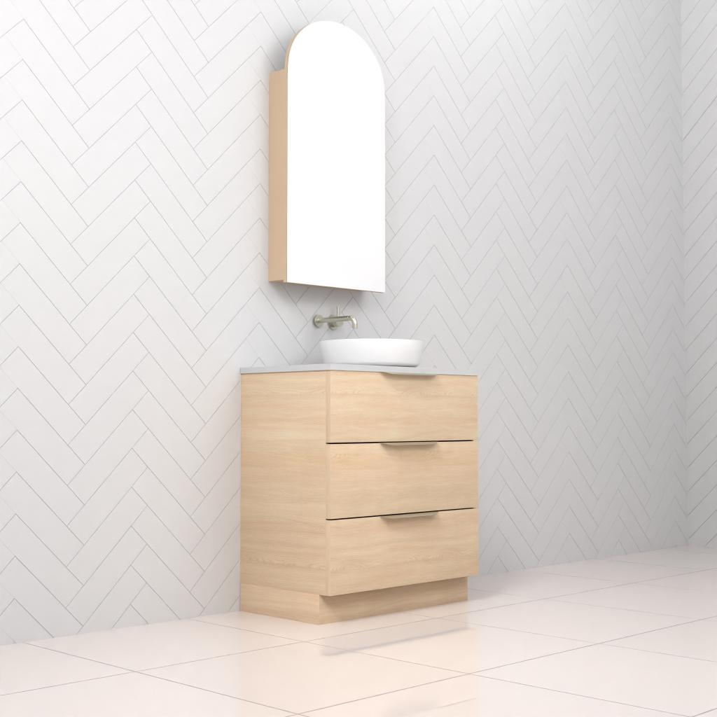 Celeste Trio - 750mm Vero Oak Freestanding Vanity