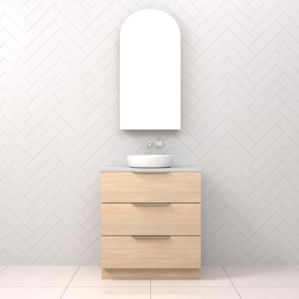 Celeste Trio - 750mm Vero Oak Freestanding Vanity