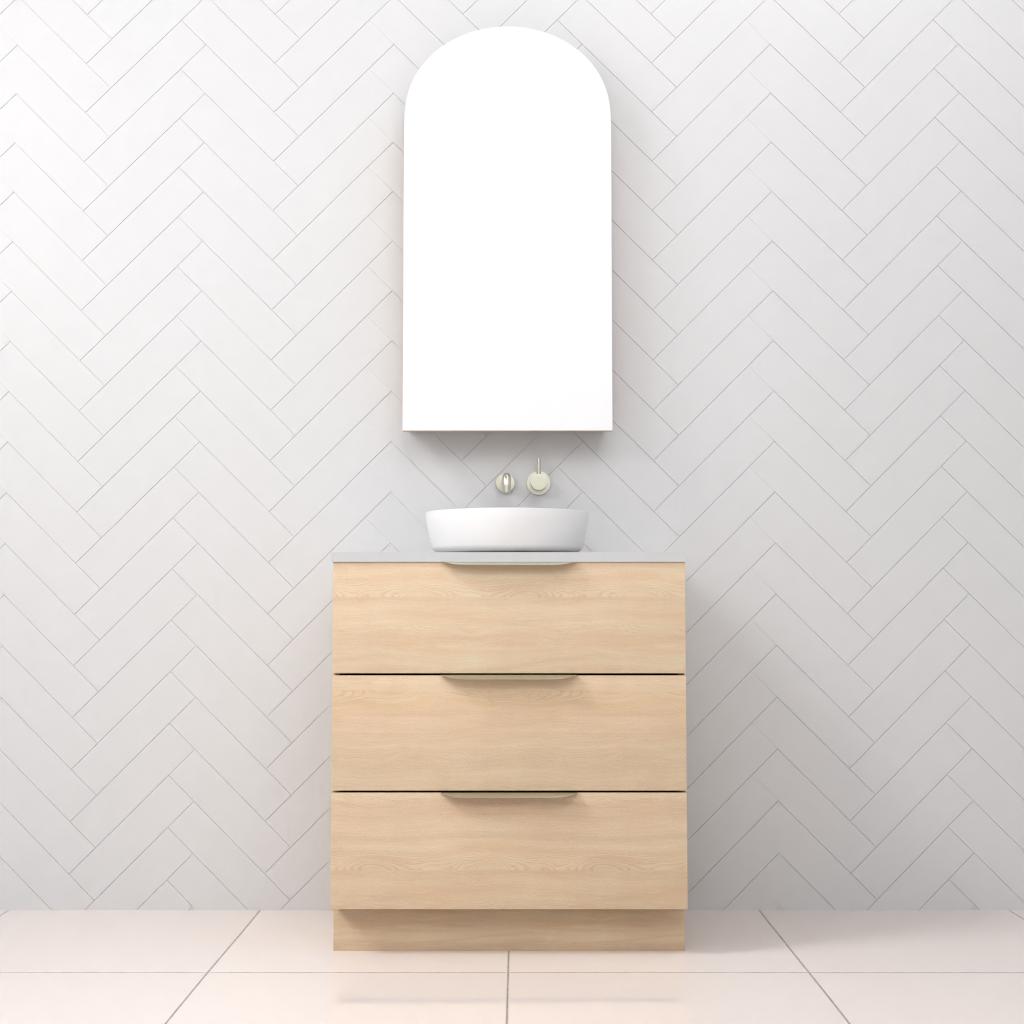Celeste Trio - 750mm Vero Oak Freestanding Vanity