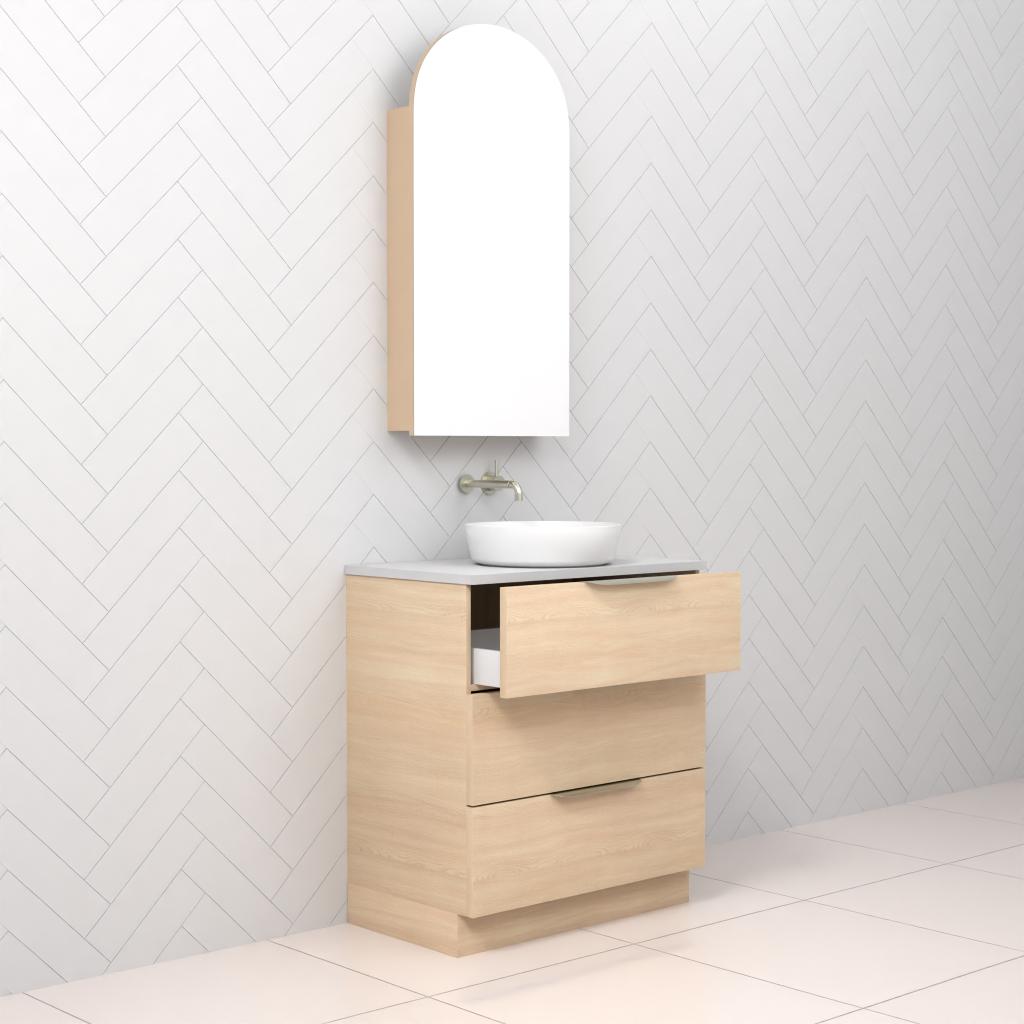 Celeste Trio - 750mm Vero Oak Freestanding Vanity