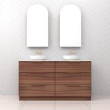 Celeste Trio - 1500mm Walnut Freestanding Vanity