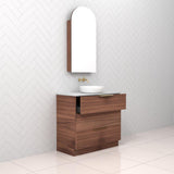 Celeste Trio - 900mm Walnut Freestanding Vanity