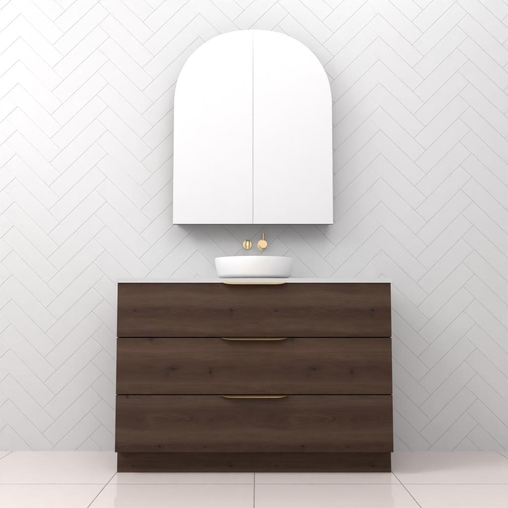 Celeste Trio - 1200mm Chestnut Freestanding Vanity