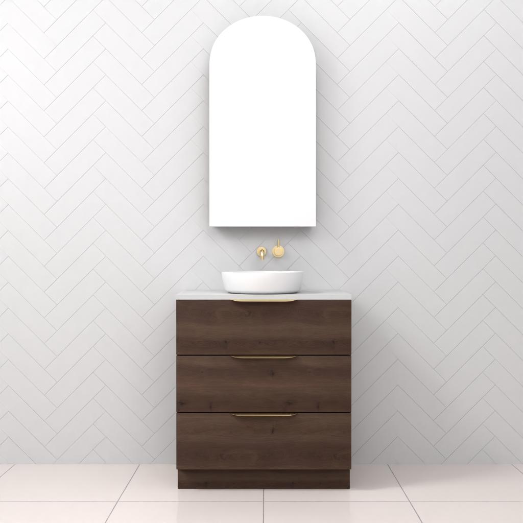 Celeste Trio - 750mm Chestnut Freestanding Vanity