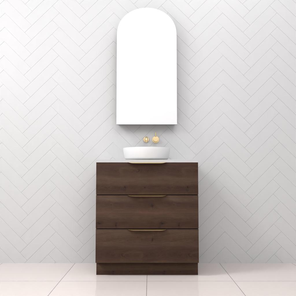 Celeste Trio - 750mm Chestnut Freestanding Vanity