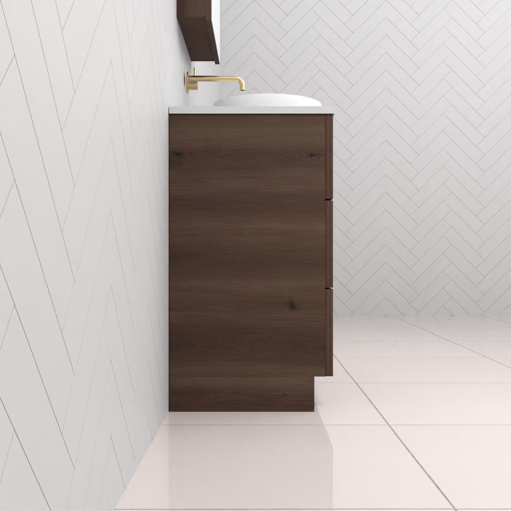 Celeste Trio - 900mm Chestnut Freestanding Vanity