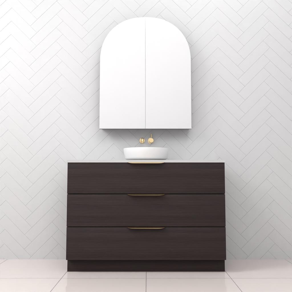 Celeste Trio - 1200mm Espresso Oak Freestanding Vanity