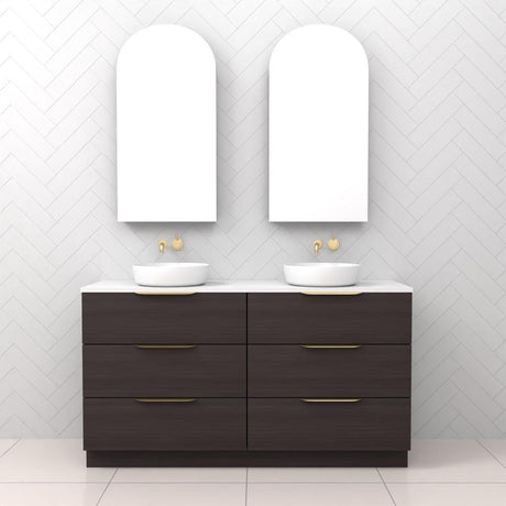 Celeste Trio - 1500mm Espresso Oak Freestanding Vanity