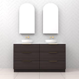 Celeste Trio - 1500mm Espresso Oak Freestanding Vanity
