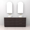 Celeste Trio - 1800mm Espresso Oak Freestanding Vanity