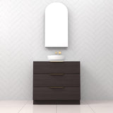 Celeste Trio - 900mm Espresso Oak Freestanding Vanity