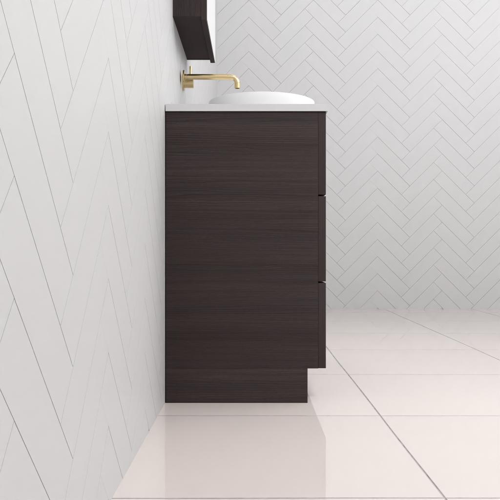 Celeste Trio - 900mm Espresso Oak Freestanding Vanity
